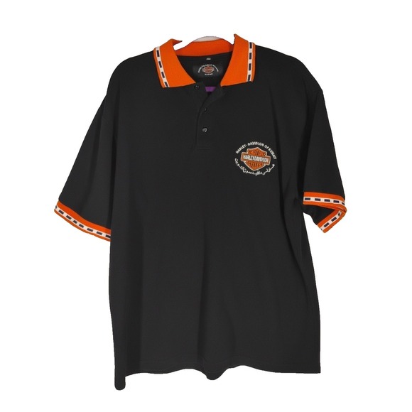 Harley-Davidson Other - Vintage Harley Davidson Of Kuwait Mens Polo Shirt Sz XL Embroidered Motorcycles
